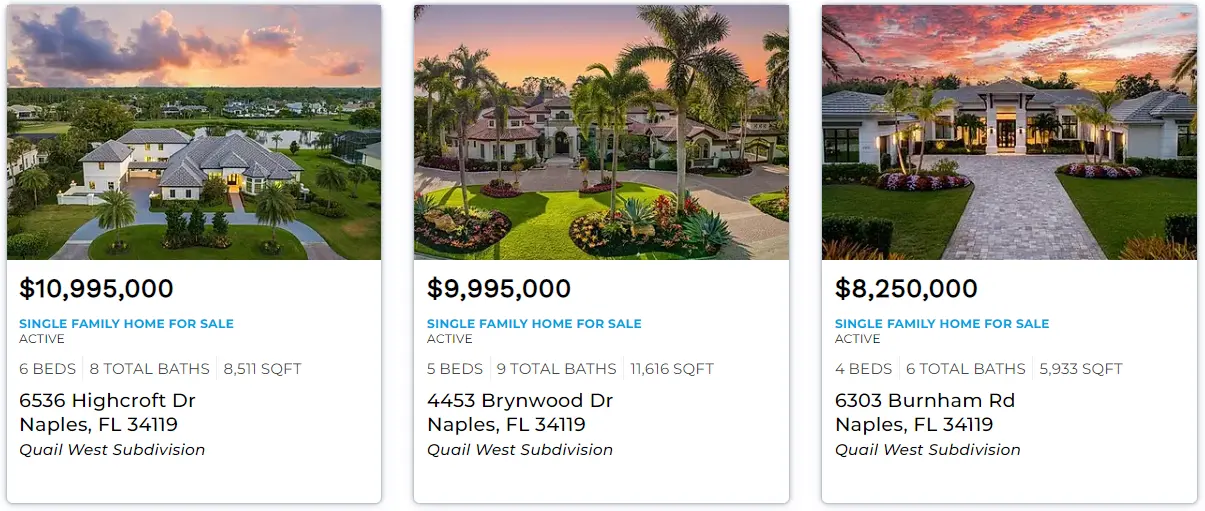 Quail west homes listing