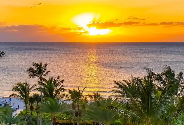 Gulf Shore Vanderbilt Beach Naples Florida Sunset