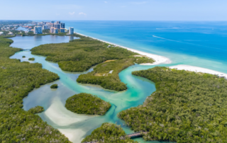 clam pass kayak pelican bay naples aerial stock photography 9 scaled