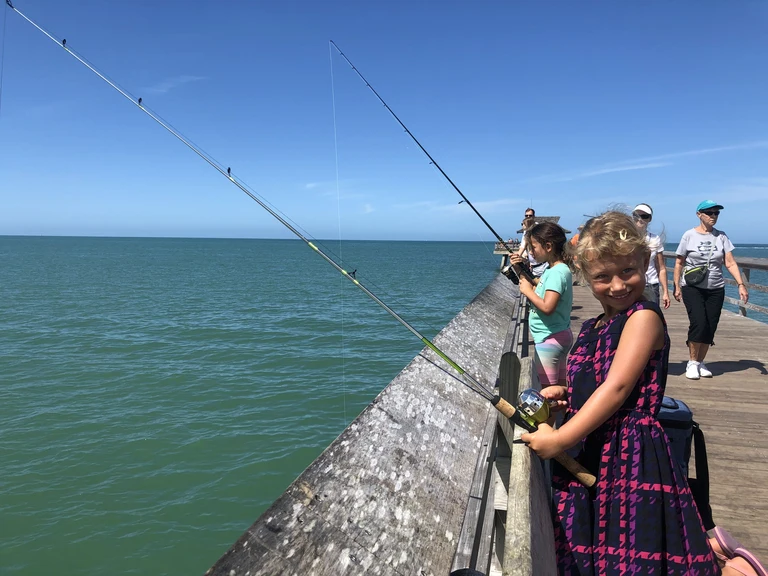 Kids Fishing on Naples Pier, Naples Florida