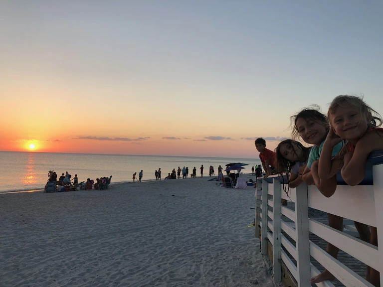 Kids on Clam Pass Beach, Naples Florida