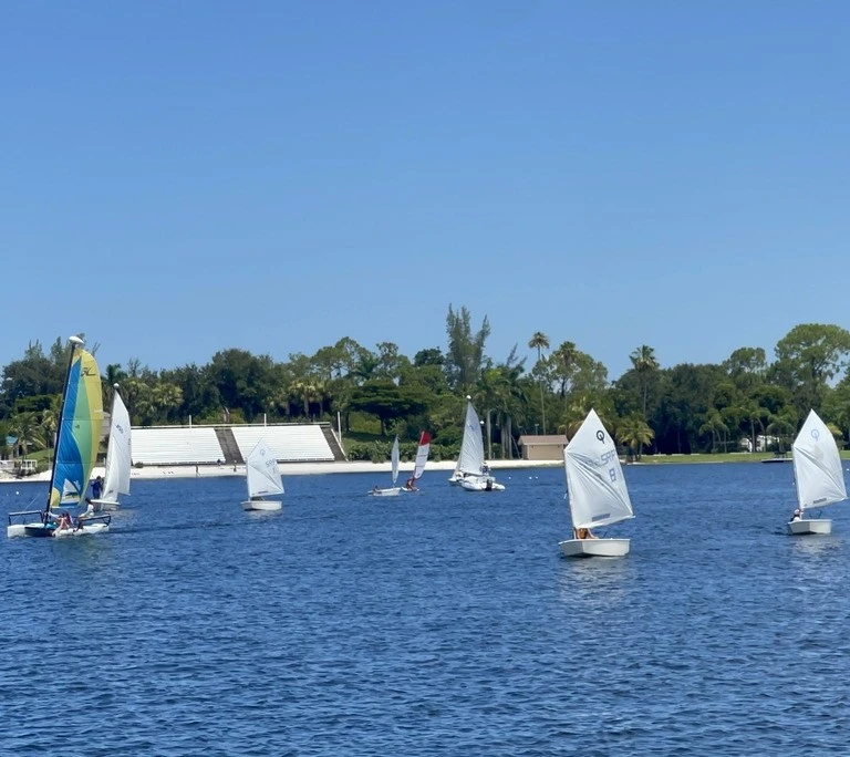 kids sailing on sugden park lake, naples florida 1