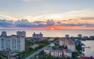 vanderbilt beach aerial sunset naples